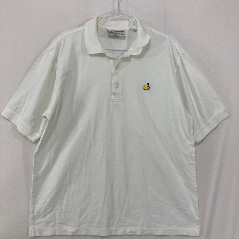 Vintage Augusta National Golf Polo Shirt Masters White Men's Large 90s